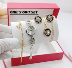Luxury Women's Watch & Jewelry Gift Set – Elegant Timepiece with Matching Accessories