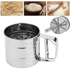 Stainless Steel Flour Sifter – Handheld Baking Strainer with Trigger Handle | 250g Capacity