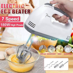 7-Speed Electric Egg Beater – 180W High-Power Hand Mixer for Baking & Cooking