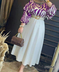 Trendy Cheetah Print Silk Top & Skirt Set – 4 Stunning Colors