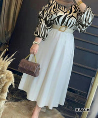 Trendy Cheetah Print Silk Top & Skirt Set – 4 Stunning Colors