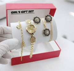 Luxury Women's Watch & Jewelry Gift Set – Elegant Timepiece with Matching Accessories