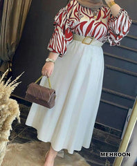 Trendy Cheetah Print Silk Top & Skirt Set – 4 Stunning Colors