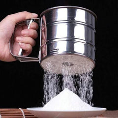 Stainless Steel Flour Sifter – Handheld Baking Strainer with Trigger Handle | 250g Capacity