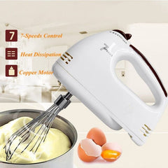 7-Speed Electric Egg Beater – 180W High-Power Hand Mixer for Baking & Cooking