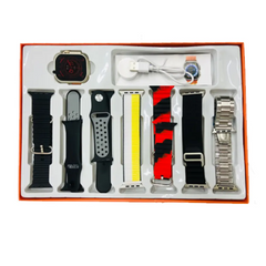 7-in-1 Ultra Smartwatch – Multi-Functional Smart Watch with 6 Interchangeable Straps | Bluetooth Calling & Fitness Tracker